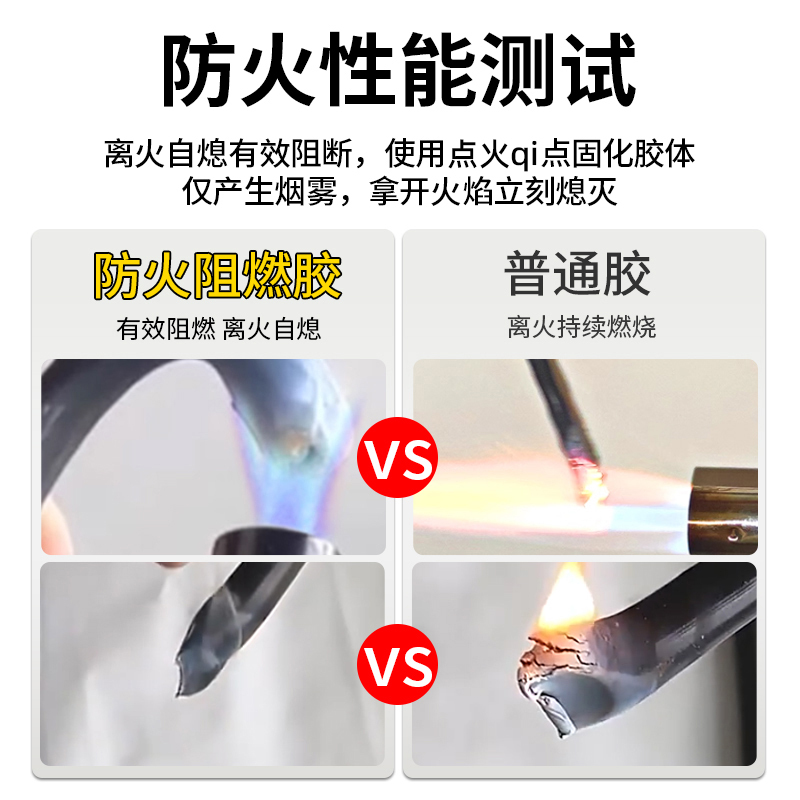 绿松林防火阻燃耐高温密封胶 防火门烟囱排气管道密封胶 防晒耐火胶