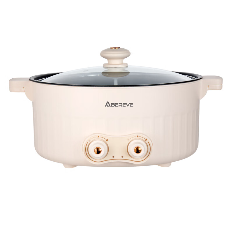 艾贝丽智能电火锅多功能家用旋转火锅双锅独立控温时尚节能设计高清大图