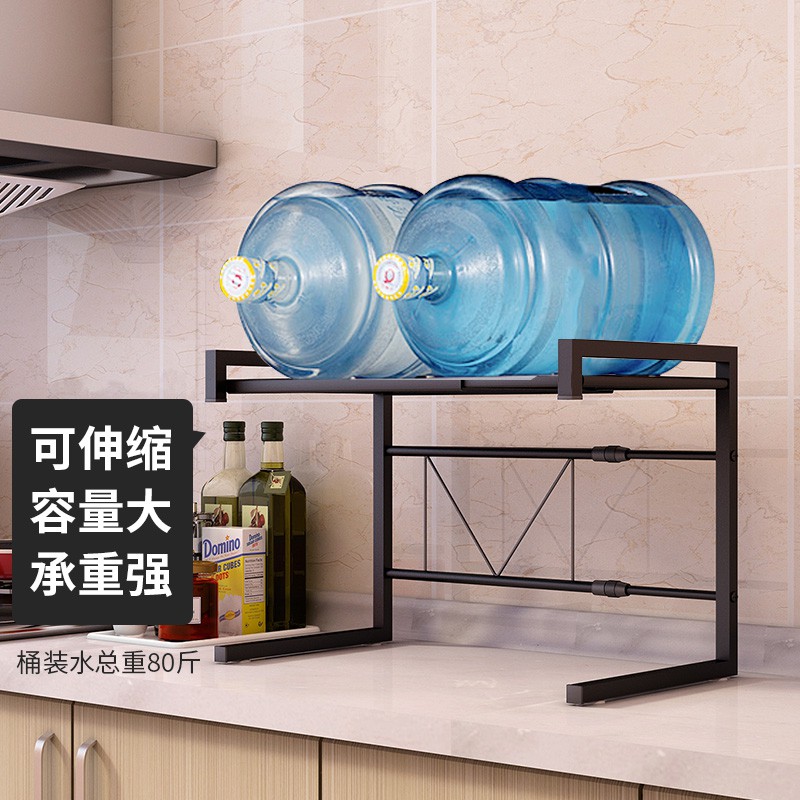 厨房微波炉置物架台面伸缩可调节微波炉架电饭煲烤箱收纳储物架子收纳层架 三维工匠高清大图