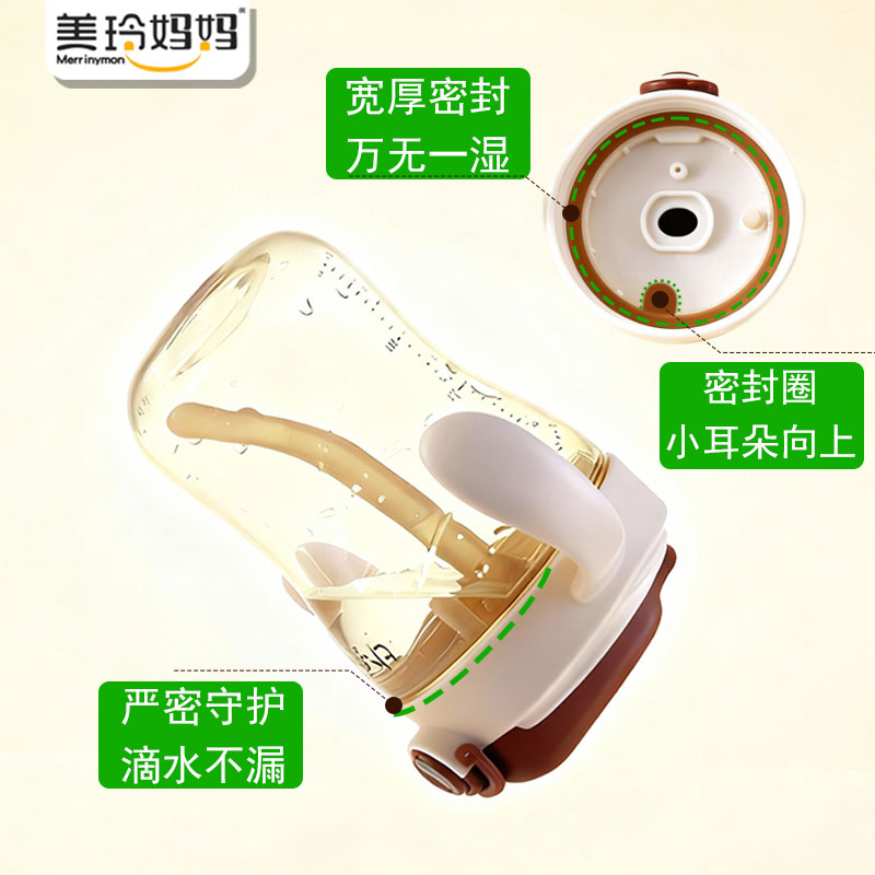 适配世喜7.2厘米大口径奶瓶配件杯盖套装(棕色直饮杯盖+弯管)高清大图