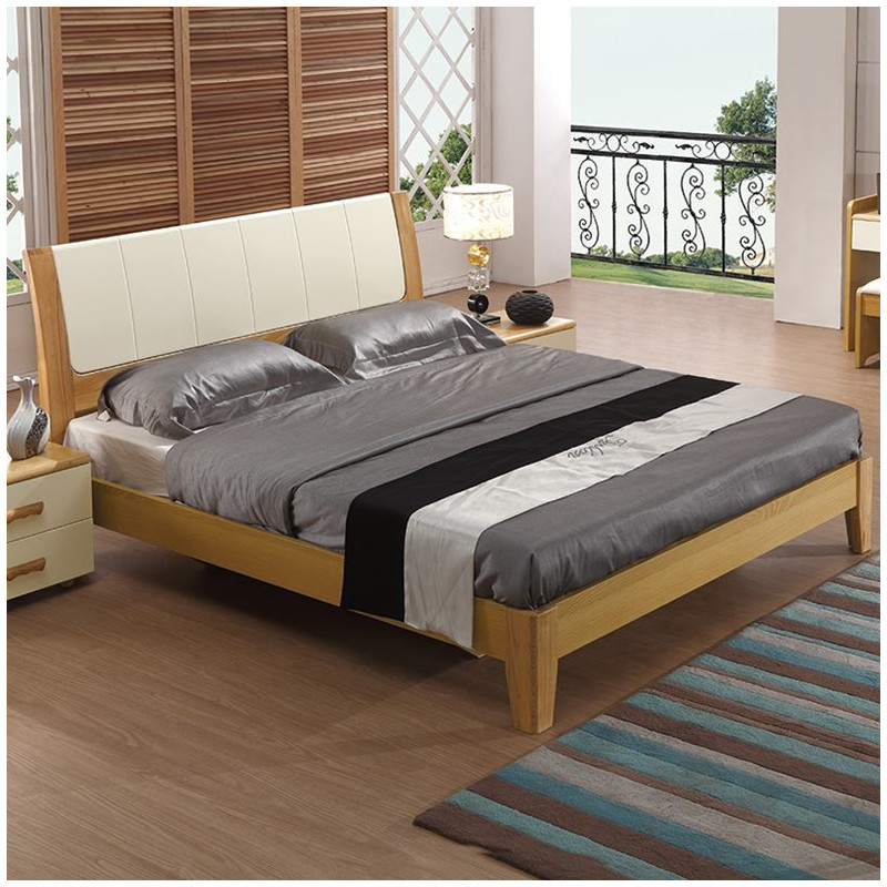 5米x2米全实木双人床/板木床 床上用品