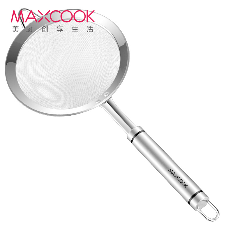 美厨(maxcook)304不锈钢网漏漏勺 豆浆过滤网勺油炸网勺面粉筛捞漏勺12CM 勺子MCCU768