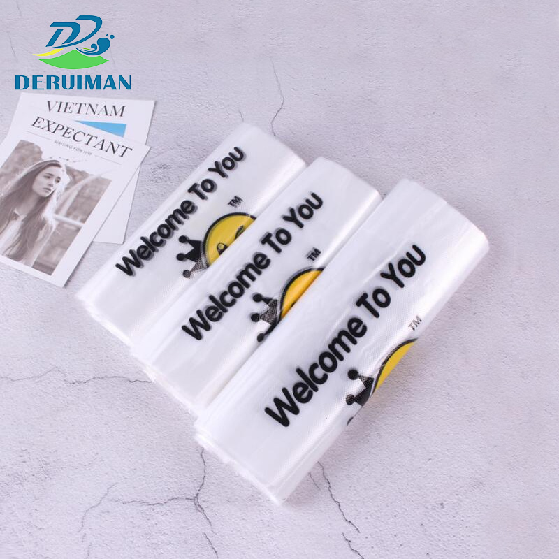 DERUIMAN笑脸手提透明食品打包方便袋高清大图