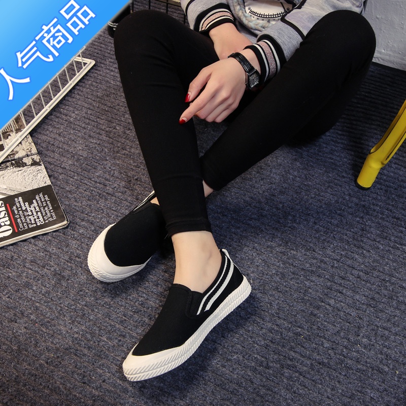 SUNTEK2023春季新款经典帆布鞋女平底学生韩版文艺百搭小清新休闲板鞋子高清大图