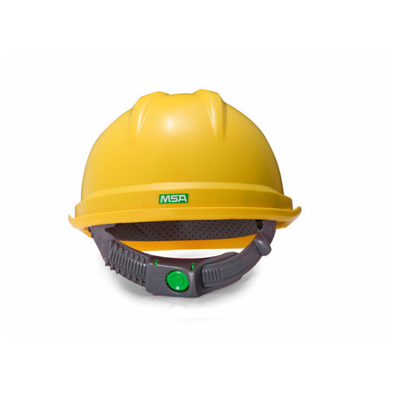 梅思安 V-Gard 10172477 500ABS 豪华型安全帽，超爱戴帽衬针织布吸汗带，D型下颏带，黄