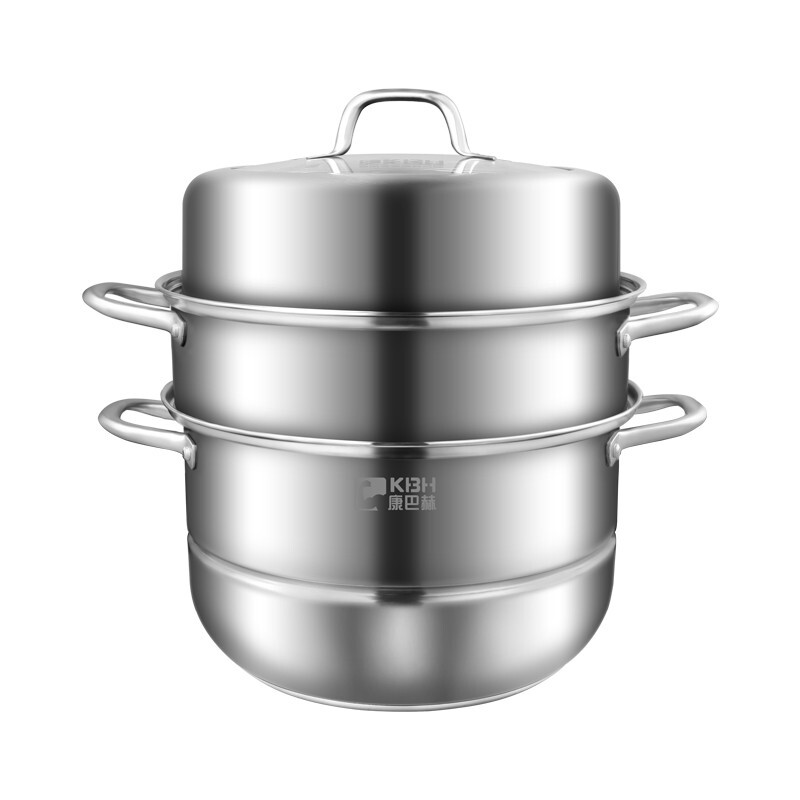 康巴赫蒸锅家用304不锈钢三层加厚馒头煮炖汤锅电磁炉燃气灶通用高清大图