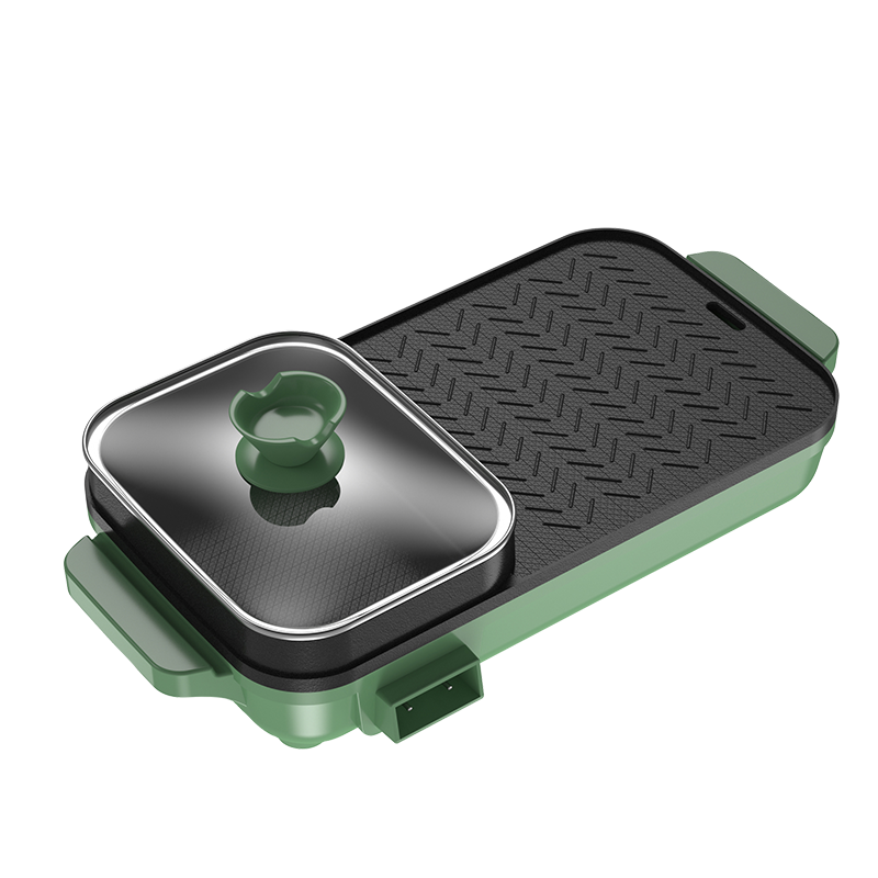 都市太太 973831 御膳房烧烤一体机 家用多功能电火锅 抹茶绿高清大图