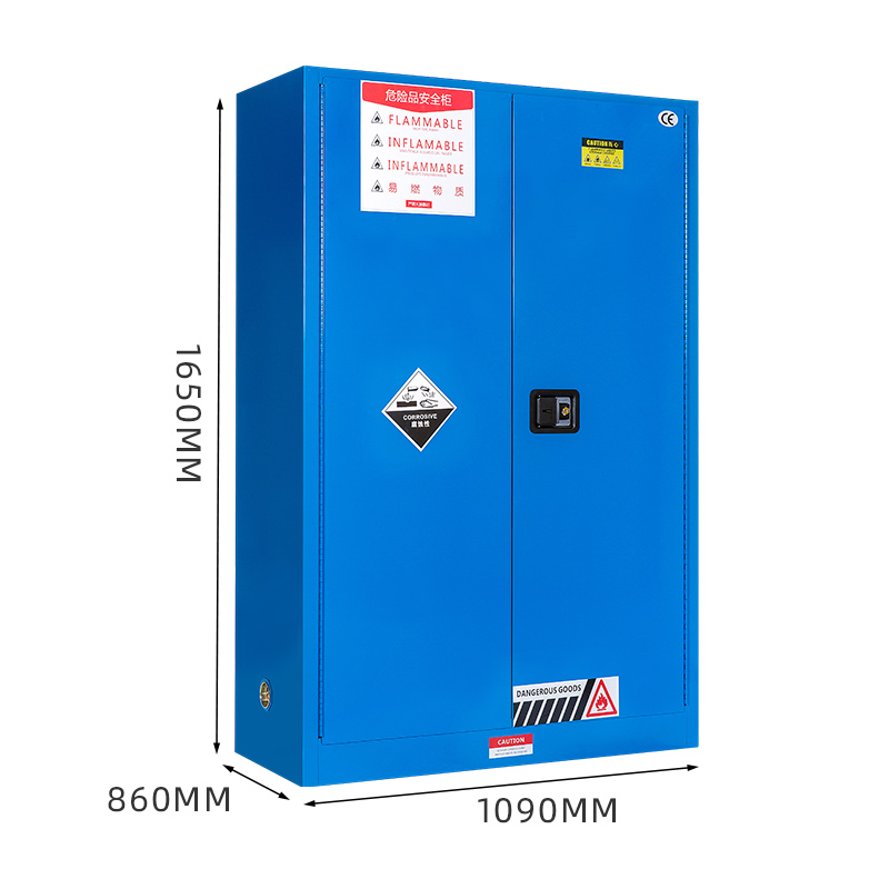 臻远zyaqg-b90工业安全柜防爆柜化学品实验柜可燃液体存储柜 90加仑蓝色高清大图