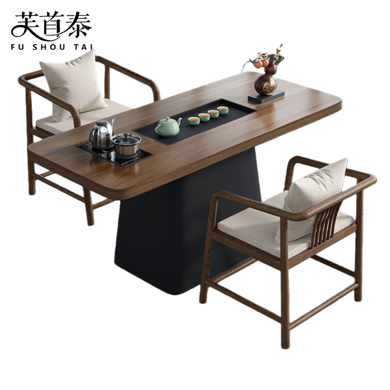 芙首泰茶桌一桌2椅100*60*75cm套高清大图