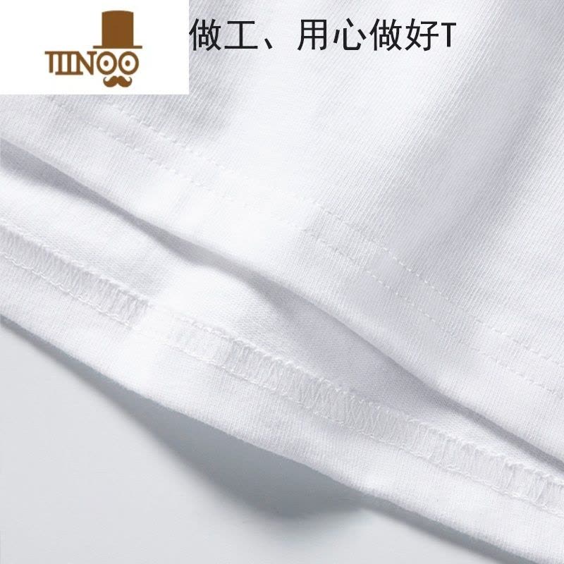 YANXU长袖t恤男纯色卫衣休闲宽松内搭白色新款潮流男士打底衫上衣图片