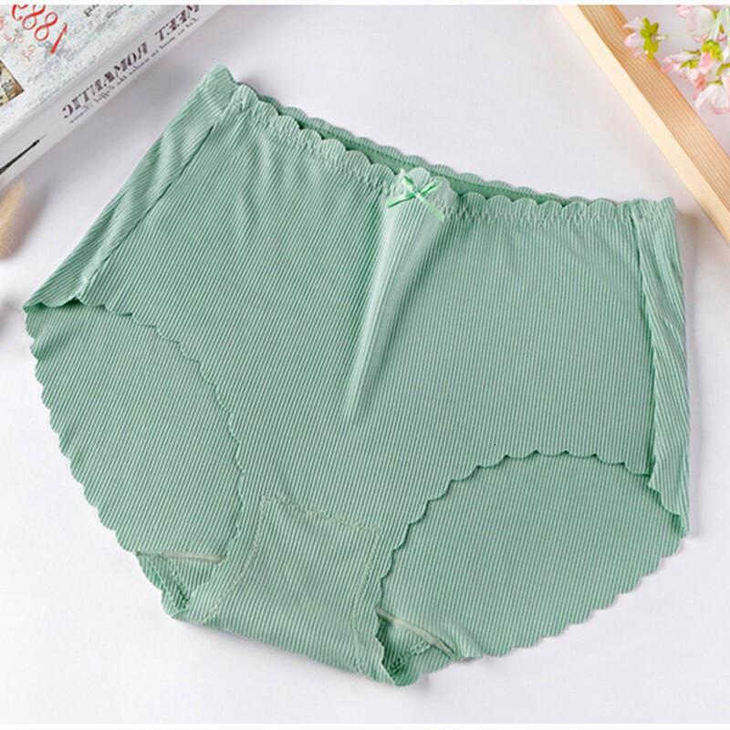 波迷娜(bomina)大码内裤女胖mm200斤纤维棉无痕边中高腰加肥加大条纹