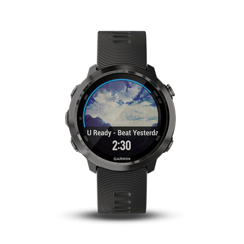 Garmin佳明Forerunner645多功能运动音乐智能防水跑步游泳骑行功能手表(645M黑灰色音乐版)