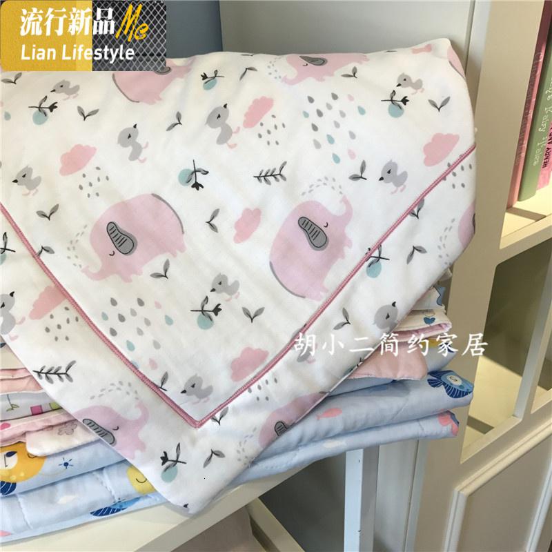 竹棉纱布婴儿宝宝空调被夏凉被夏季幼儿园卡通小孩儿童盖被薄被子 三维工匠高清大图