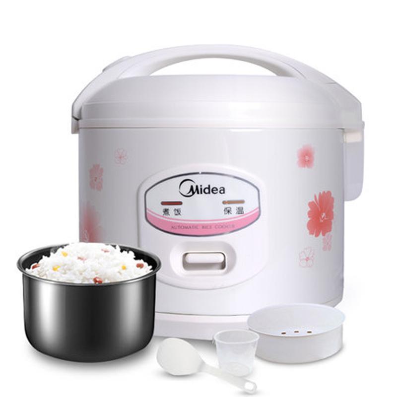 美的(Midea)电饭锅MB-YJ508J 机械式家用 大容量电饭锅 操作简单 底盘加热 黑晶内胆波纹发热盘适合3-6人