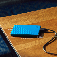 西部数据（WD）4TBUSB3.0移动硬盘MyPassport随行版2.5英寸（密码保护自动备份)蓝色便携式移动硬盘