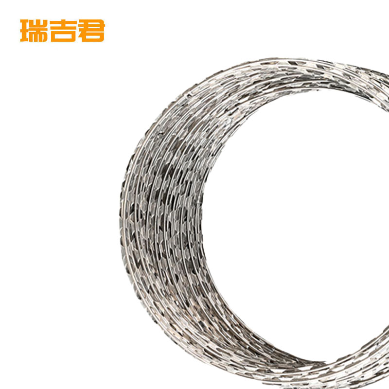 瑞吉君 刺丝滚笼 刀刺网 50cm圈径10m长加密 卷高清大图