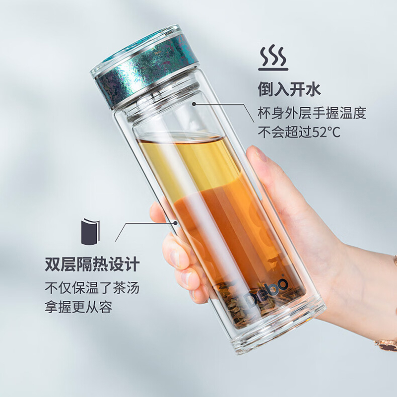 德铂玻璃杯320ml金斯利玻璃钛杯DEP-DS408(颜色随机)高清大图