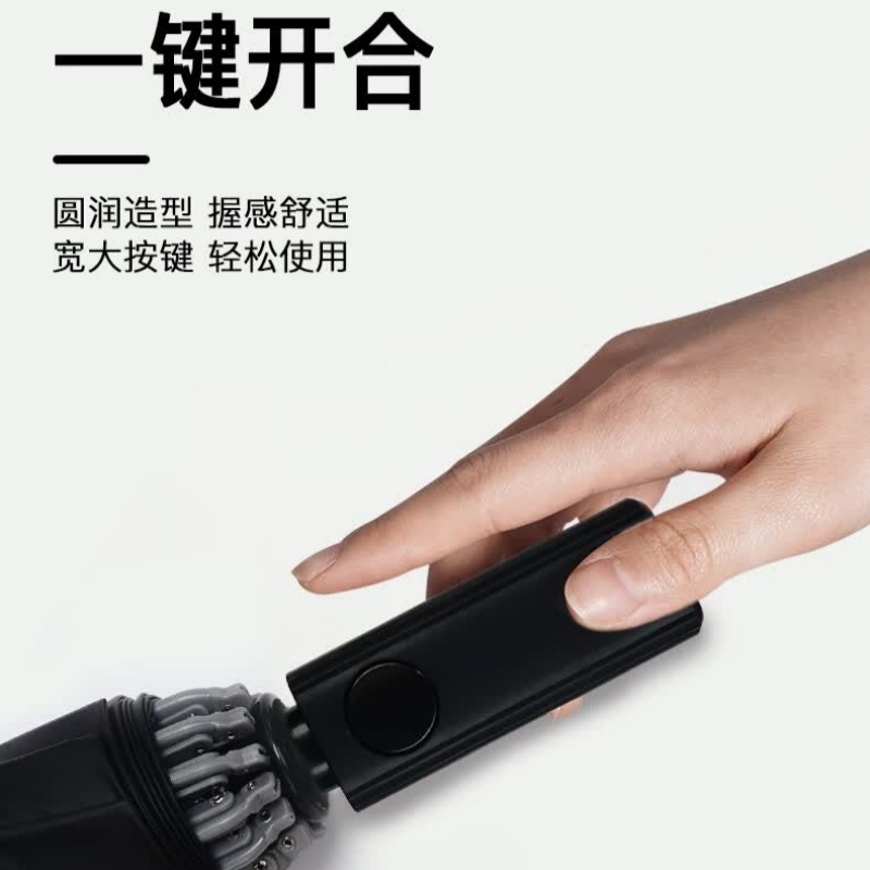 红叶HONG Ye五折铅笔伞触摸开合字母图案防紫外线塑料伞布48-53cm通用便携雨具红叶全自动反向车载黑胶伞7430高清大图
