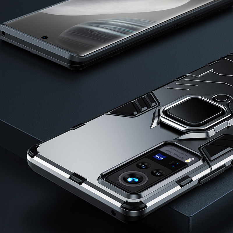 魅爱琳 VIVO X60手机壳X60Pro保护套 防摔铠甲5G版外壳 全包防摔硅胶软硬壳 炫酷潮时尚男女