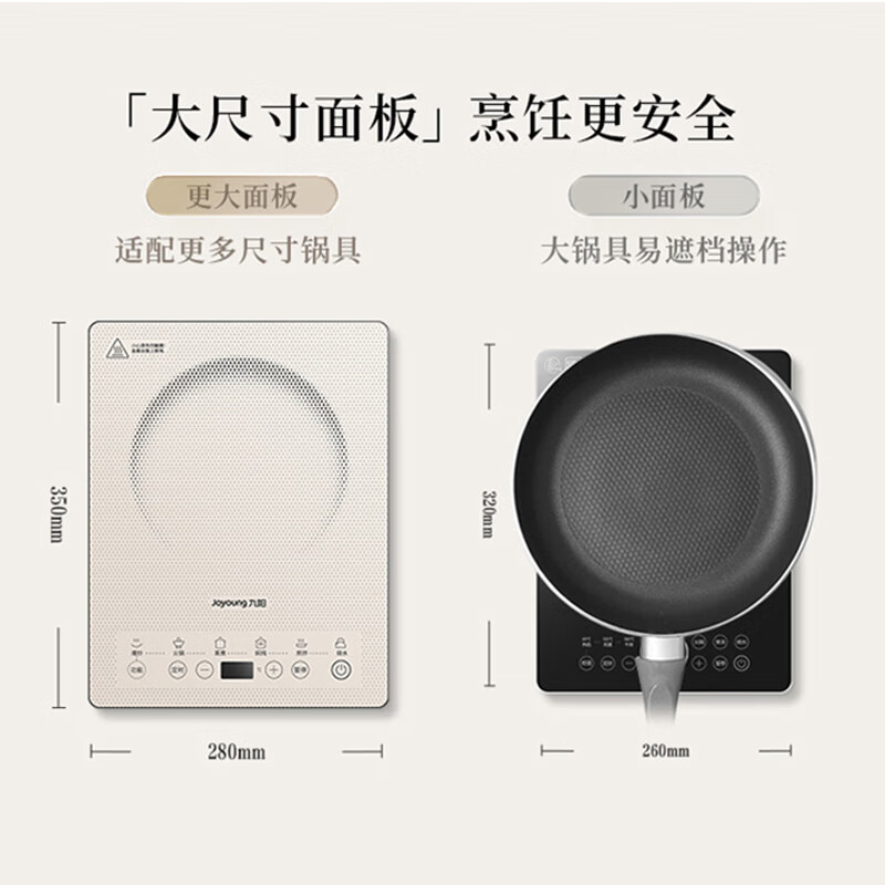 九阳(Joyoung)电磁炉 炫彩系列电磁灶2200W大功率触控面板智能定时多功能10档火力 单机 C22S-N517高清大图