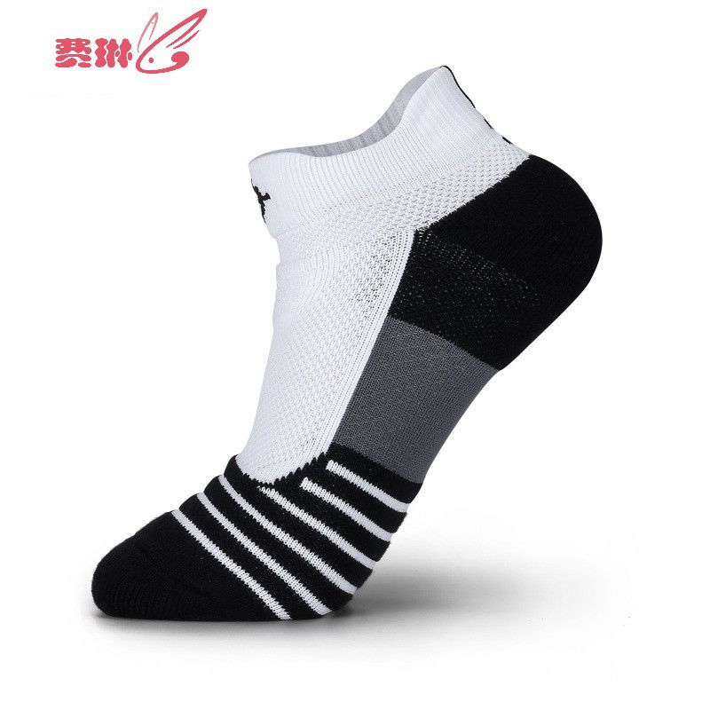 运动袜子男短袜毛巾底欧文精英加厚篮球袜低帮专业训练跑步袜 费琳