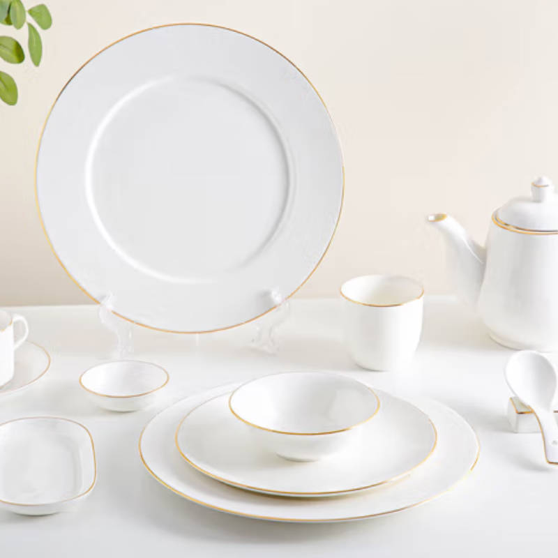家佳恒美 高档碗盘餐具通用 金边味碟(单位:个)