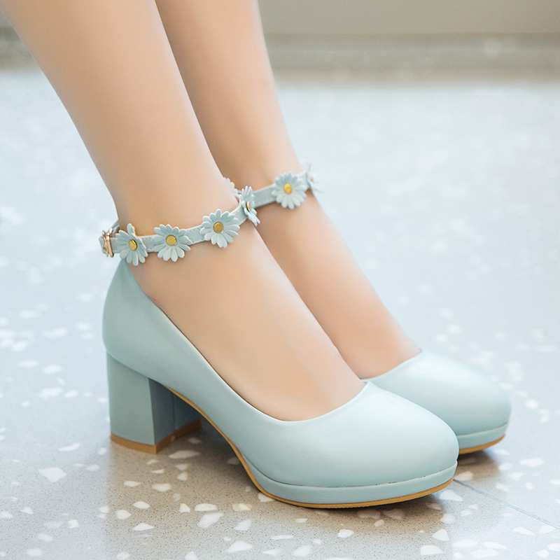 七色王国儿童礼服主持小皮鞋女童高跟公主鞋中大童小女孩模特走秀表演