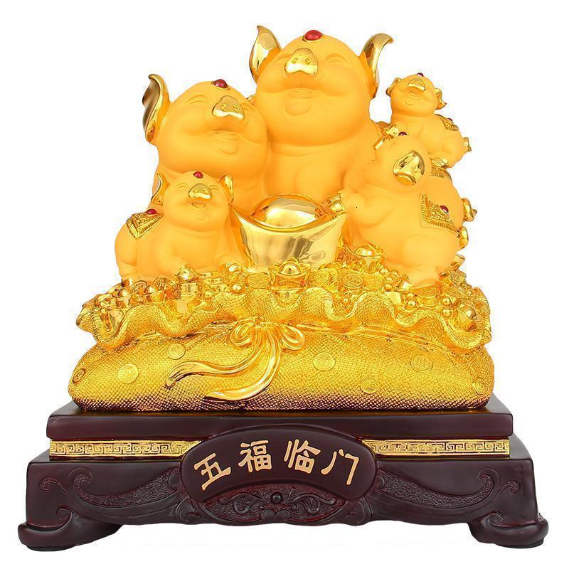 金猪存钱储蓄罐大号摆件生肖猪元宝创意家居风水摆设开业礼品_628_699
