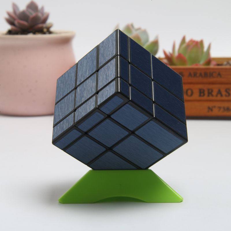 奇艺拉丝蓝镜面魔方3阶异形魔方三阶镜面专业灵活比赛用益智玩具