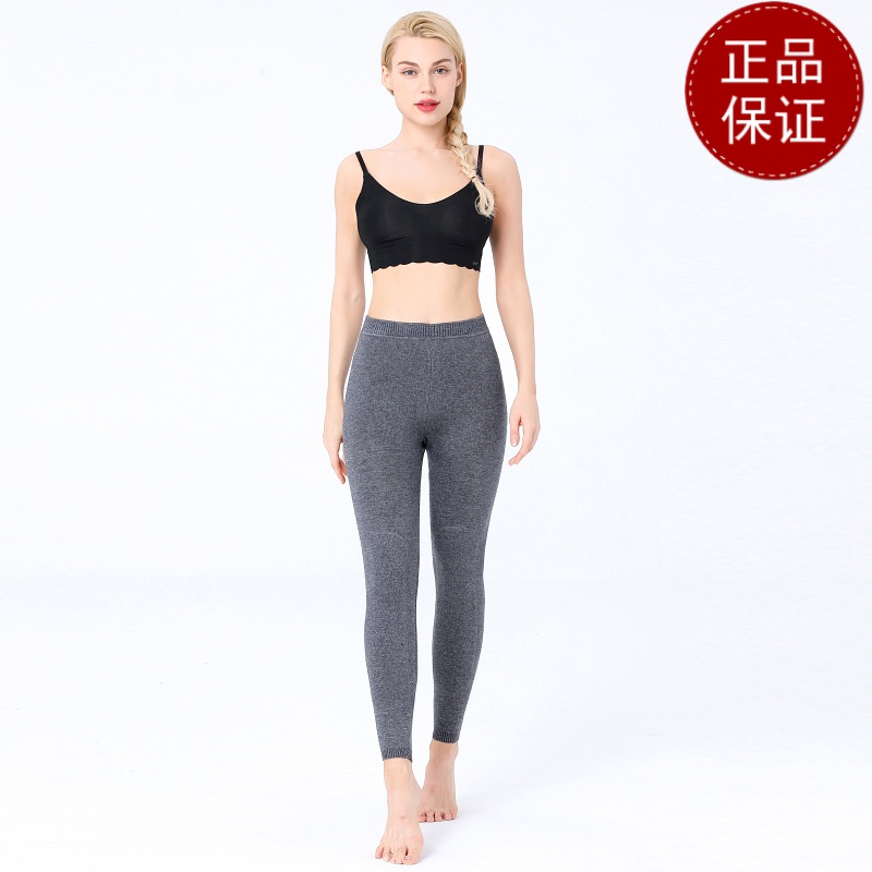 免费试穿 2024新款牧绒多斯男士加绒保暖裤女加厚护膝羊绒裤双层加厚羊毛裤春秋装高腰护膝打底裤春秋绒裤毛裤羊绒裤中老年 女士浅灰 185(XXXL)