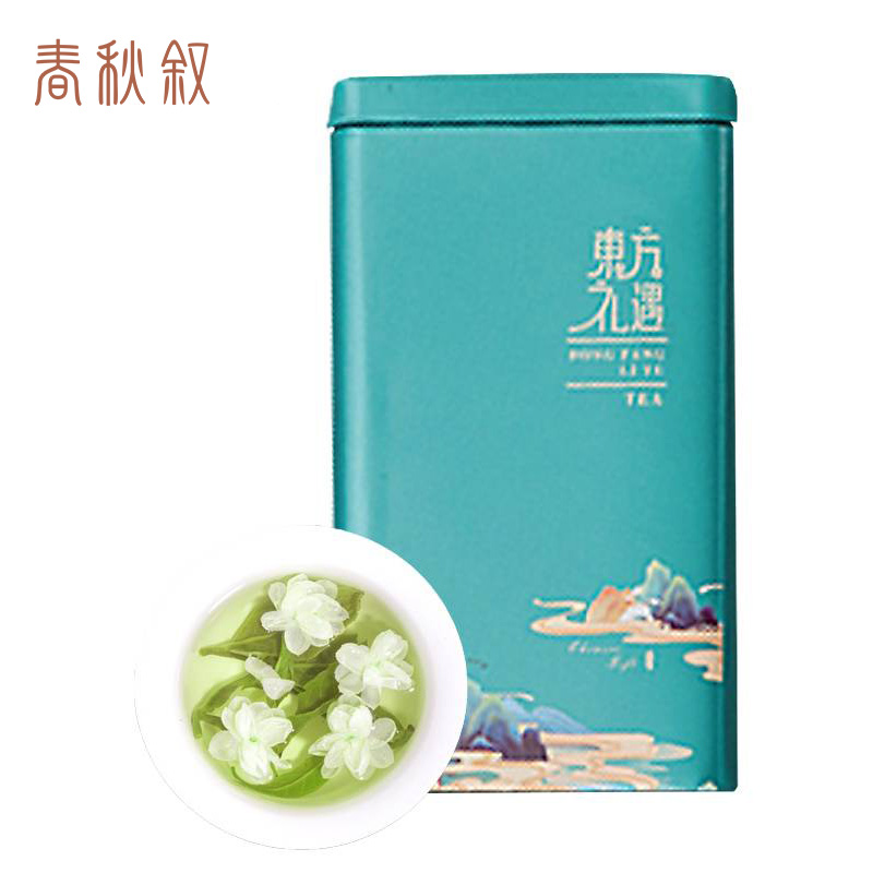 春秋叙 茉莉绿茶 袖珍玉螺 200g（特级）罐高清大图