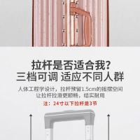 苏宁宜品行李箱女 拉杆箱男大容量新款多功能旅行箱学生密码箱30皮箱子蓝色 20寸