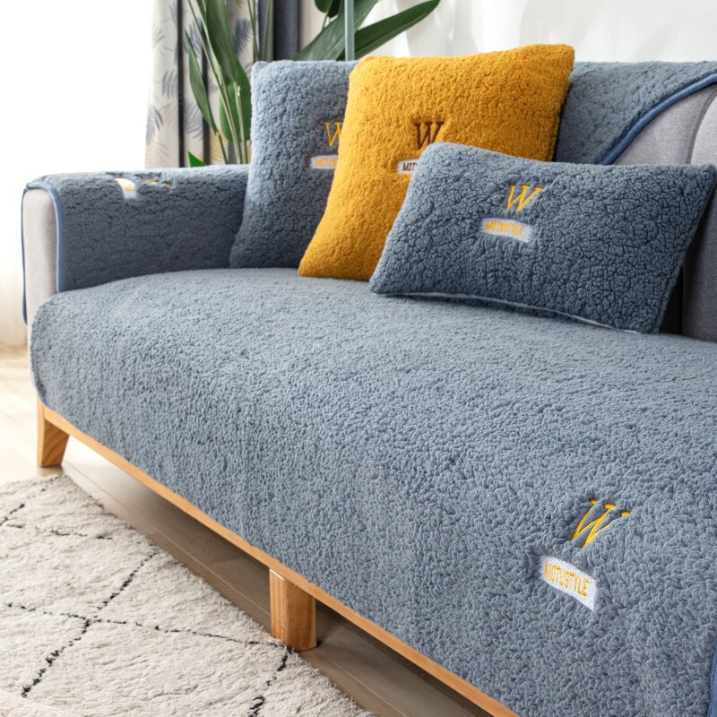 雪尼尔沙发垫布艺简约北欧沙发套罩巾贵妃定制全包支持定制飘窗坐垫