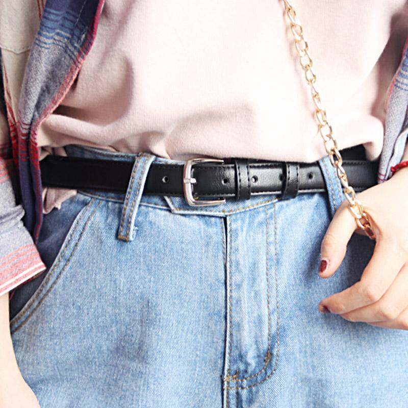 送打孔器复古细腰带女简约百搭韩国学生休闲皮带装饰牛仔裤带