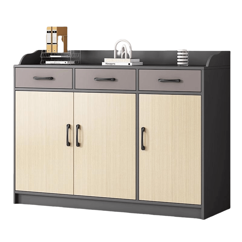 鑫龙悦矮柜餐边柜三抽三门台高清大图