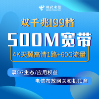 【500M宽带新装】湖北电信手机卡 5G电信卡电话卡500M光纤宽带办理
