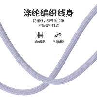 安福瑞iFory 小天才电话手表Y01A/Y03/Y05/Z/Q系列编织型充电线 浅艾蓝0.9米