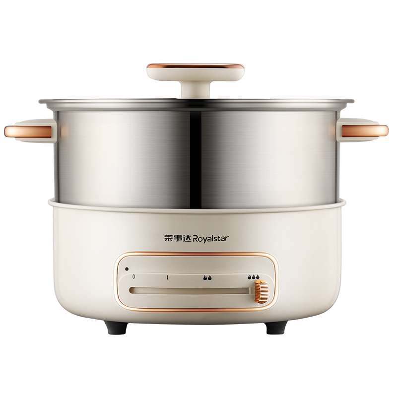 荣事达(Royalstar) 电火锅家用大容量电煮锅不粘加厚内胆涮烤锅 [0涂层4L分体]RHG-40JF高清大图