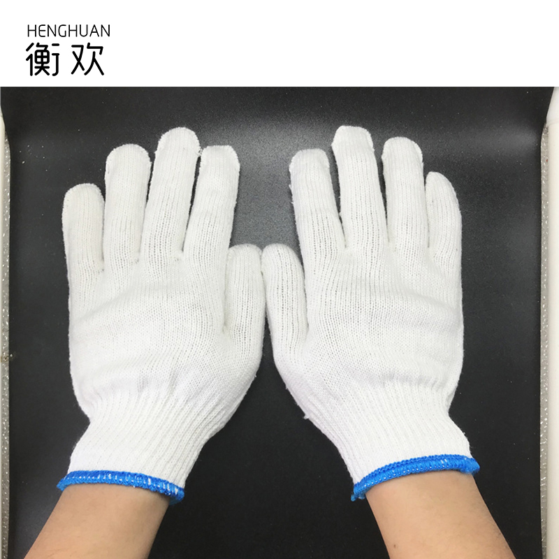 衡欢(HENGHUAN)劳保棉线手套加厚防护耐磨防滑手套RZ-ST06双（1双装）高清大图