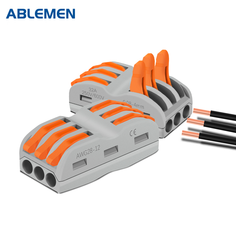 pct223多功能电线快速接线对接头三进三出10只