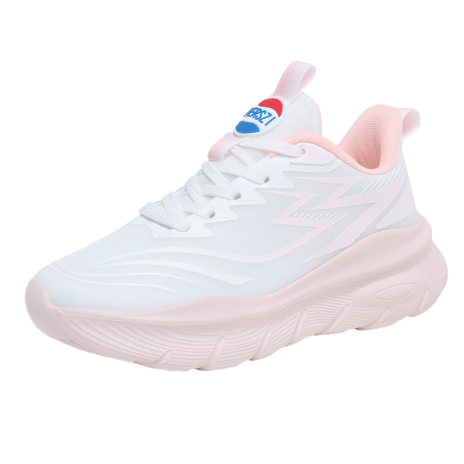 白水母 2025春季运动鞋马拉松缓震跑步鞋网面透气超轻休闲时尚跑鞋高清大图