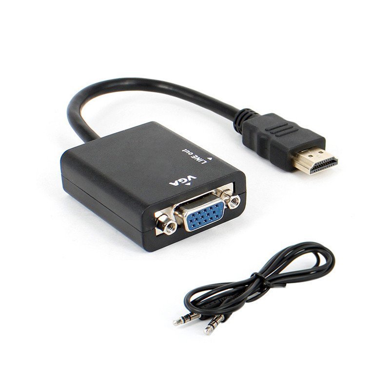 视频转接头 笔记本/机顶盒连接电脑显示器 HDMI转VGA