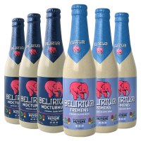 比利时进口 精酿啤酒 Delirium 深*3/浅*3粉象啤酒330ml 6瓶装