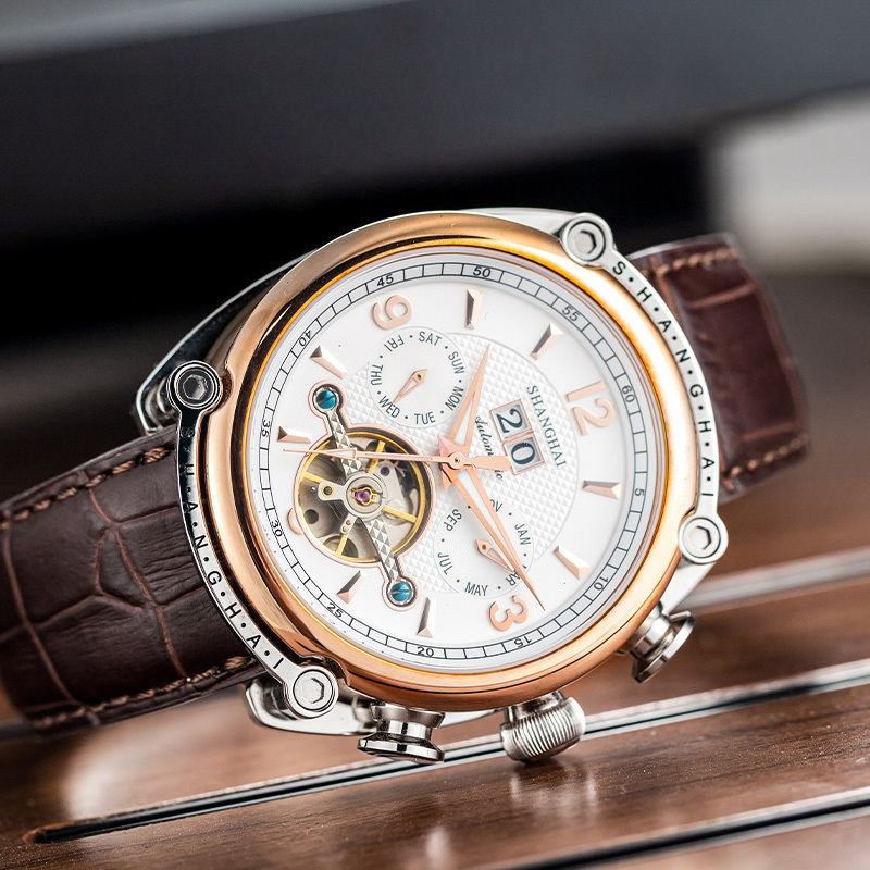 上海表shanghai手表男全自动机械表夜光表防水男表男士腕表888