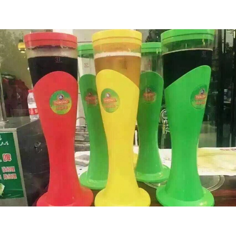 198款酒炮光3升扎啤酒炮机器 2升啤酒塔酒吧KTV酒具分酒器(请先与客服确认再)