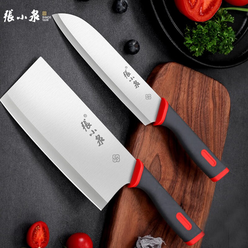 张小泉 红韵系列刀具两件套340g D31560100高清大图
