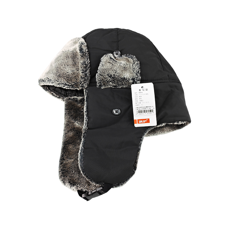 鸽护 雷锋帽 GH24QDK-黑色 顶高清大图