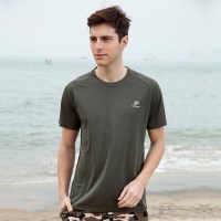 tectop探拓速干T恤女男短袖户外速干衣跑步运动透气夏季快干衣_2 XL 军绿色【男】