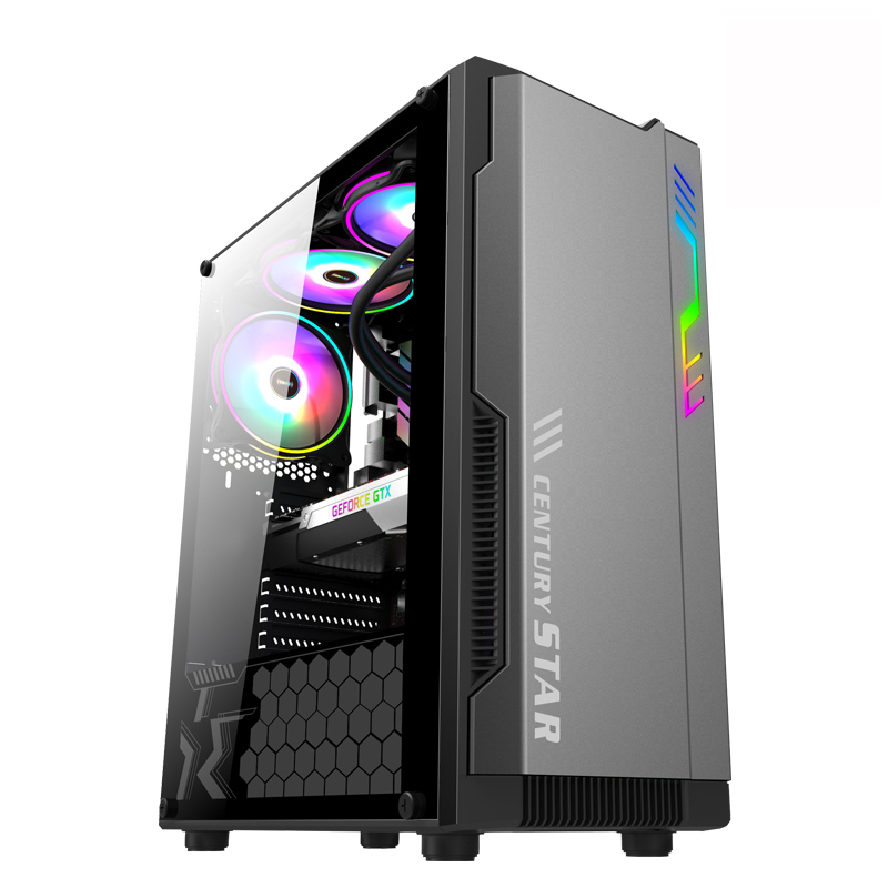 铭能 i9级十核E5-2670V2/RX580 8G独显/16G内存/512G固态 台式电脑 DIY组装机 台式机 电脑主机 组装电脑 家用办公商务学生游戏台式主机+24英寸全套高清大图