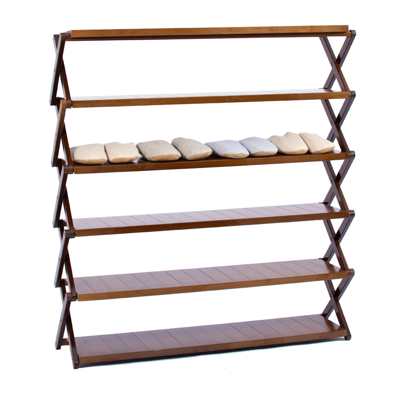 楠竹折叠鞋架多层宿舍女免安装简易鞋柜多功能阳台置物架花架花台定制
